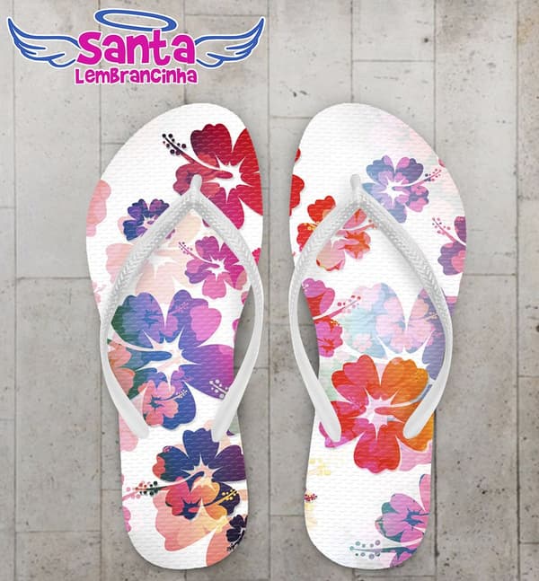 Chinelo Feminino, Flores - COD 2444