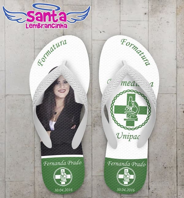Chinelo Formatura Biomedicina Personalizado - COD 2196