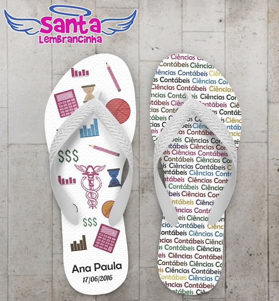 Chinelo Formatura Ciências Contábeis Personalizado - COD 2200
