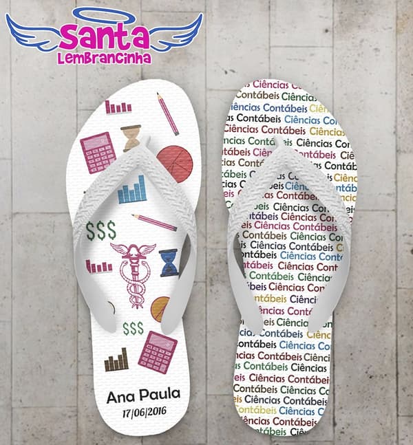 Chinelo Formatura Ciências Contábeis Personalizado - COD 2200