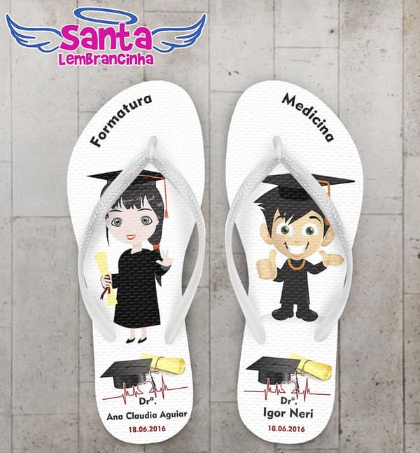 Chinelo Personalizado Formatura Medicina - COD 2406