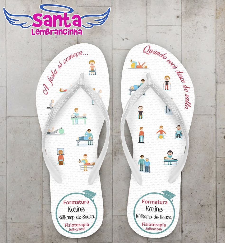 Chinelo Formatura Fisioterapia Personalizado - COD 2765