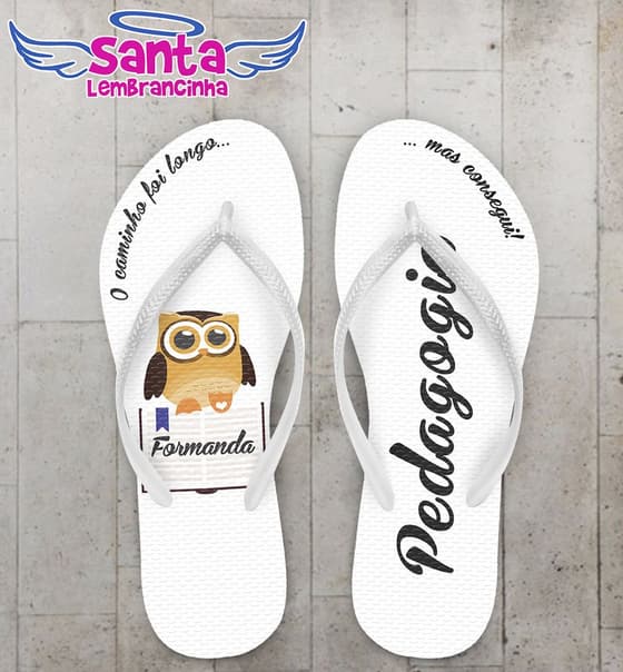 Chinelo Formatura Pedagogia Personalizado - COD 1095
