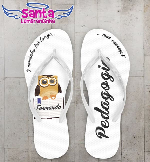 Chinelo Formatura Pedagogia Personalizado - COD 1095