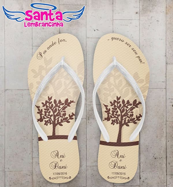 Chinelo Casamento Personalizado Outono - COD 2781