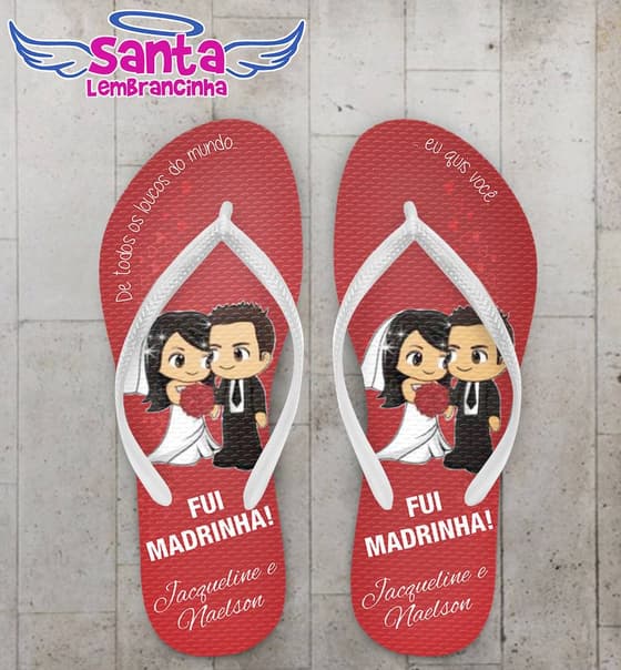 Chinelo Casamento Personalizado, Especial - COD 2334