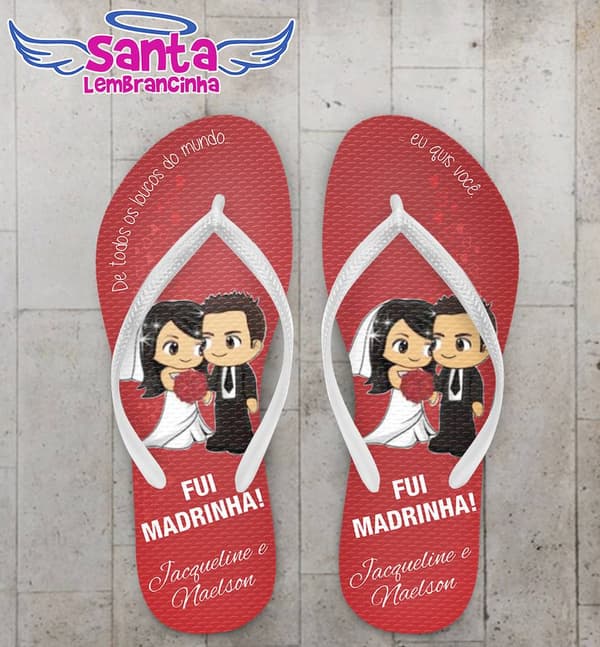 Chinelo Casamento Personalizado, Especial - COD 2334
