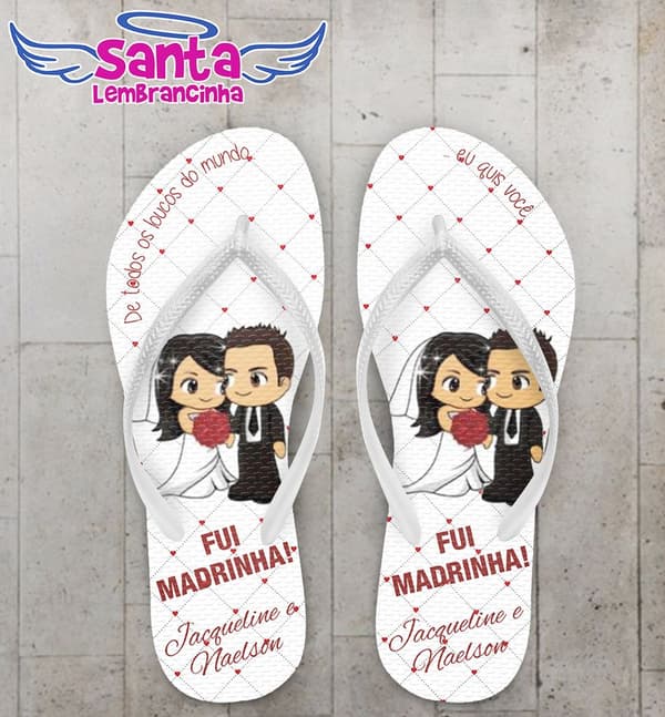 Chinelo Casamento Personalizado, Madrinha - COD 2335
