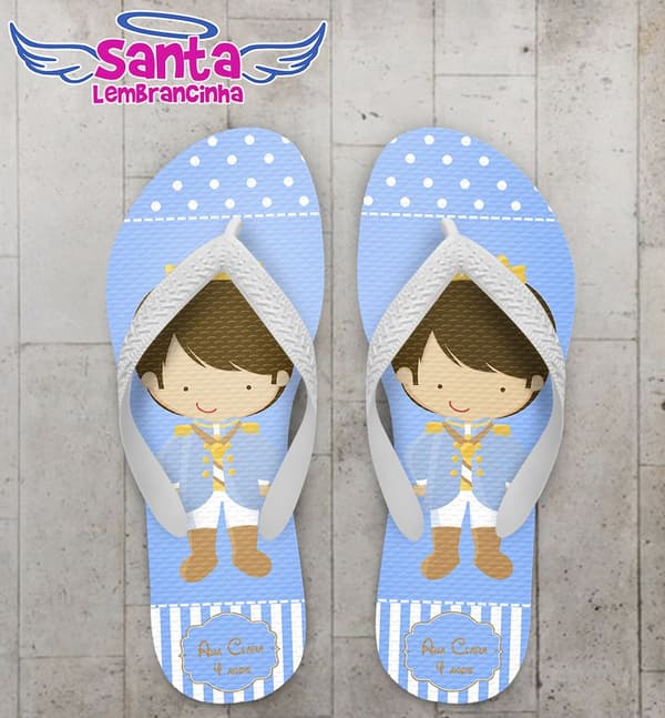 Chinelo Festa Infantil Principe Personalizado - COD 2401
