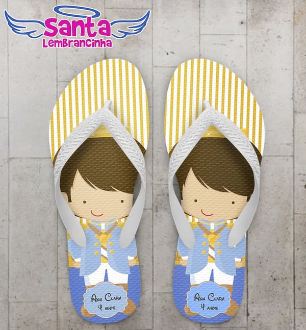 Chinelo Infantil Príncipe Personalizado - COD 2402