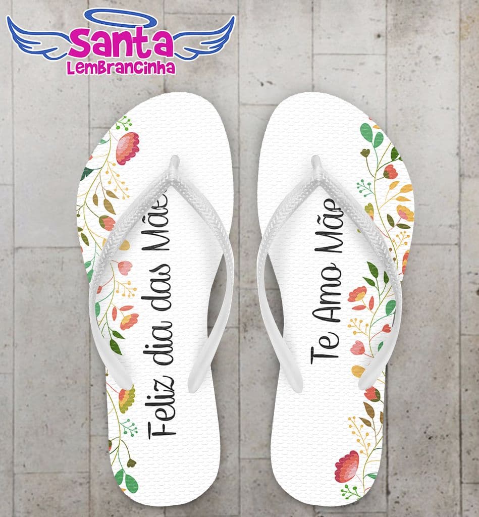 Chinelo dia das Mães personalizado, Floral - COD 1968