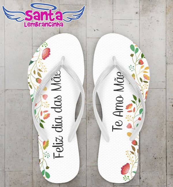 Chinelo dia das Mães personalizado, Floral - COD 1968
