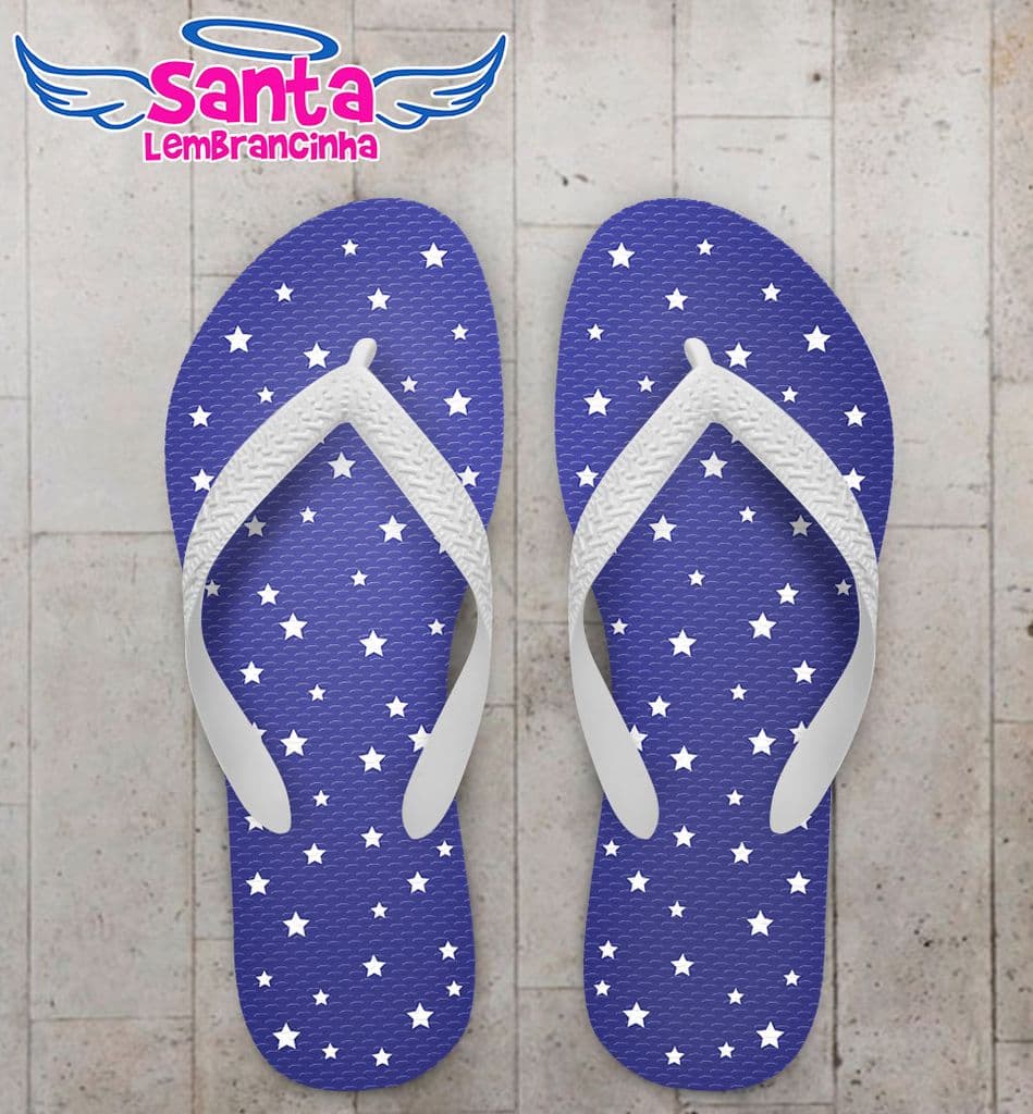 Chinelo Infantil Estrelas Personalizado - COD 2834