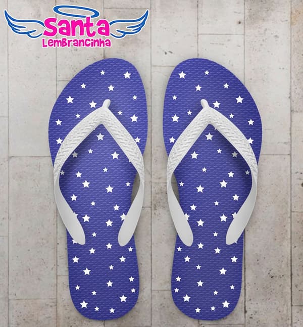 Chinelo Infantil Estrelas Personalizado - COD 2834