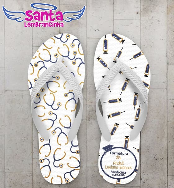 Chinelo Formatura Medicina Personalizado - COD 2593