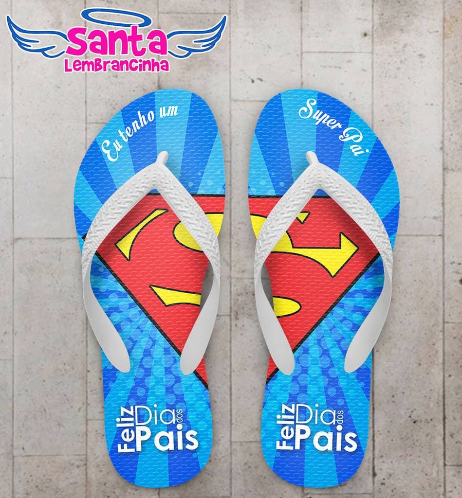 Chinelo Dia dos Pais Personalizado, Super Pai! - COD 2832