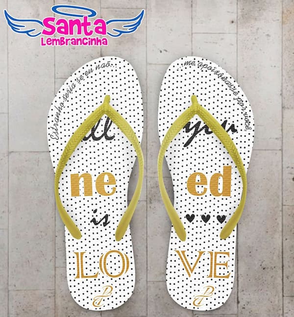 Chinelo Casamento Frase Personalizado - COD 2866