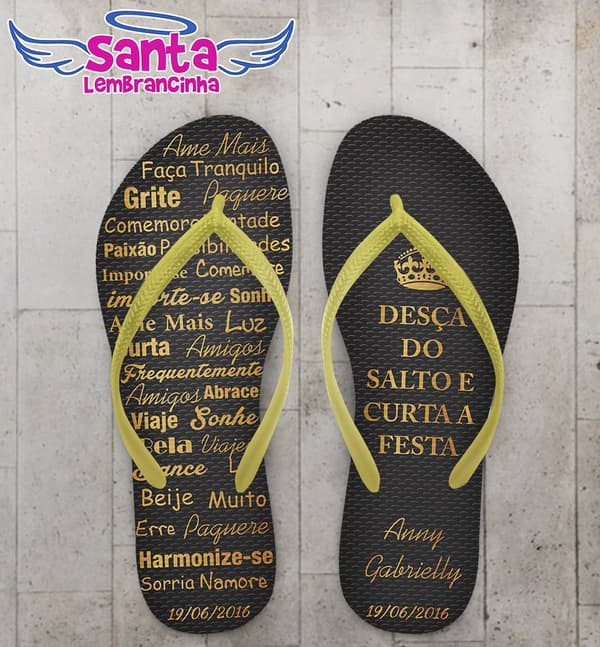 Chinelo 15 Anos Desça do salto - COD 2432
