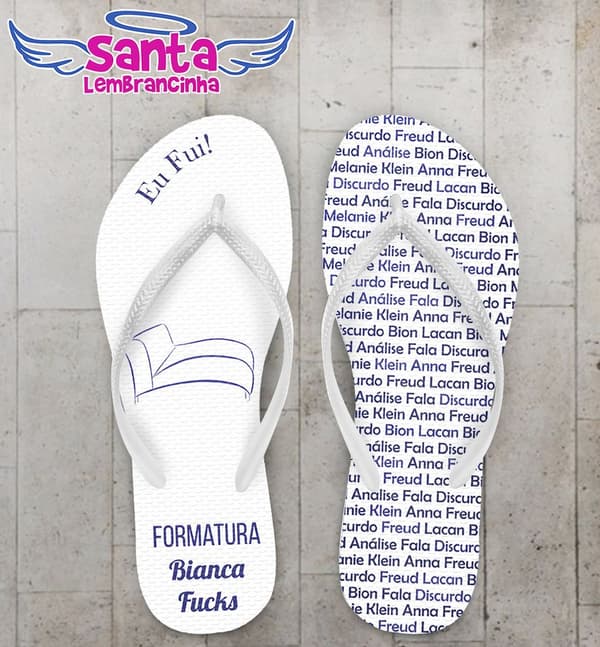 Chinelo Psicanálise Formatura, Personalizado - COD 2699