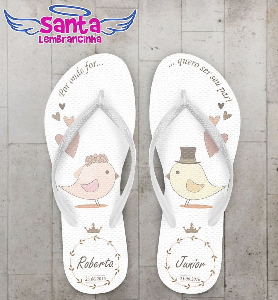 Chinelo Casamento Personalizado, COD 1275