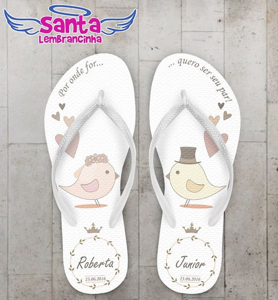 Chinelo Casamento Personalizado, COD 1275