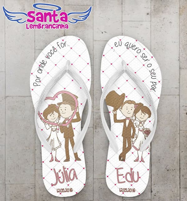 Chinelo Casamento Personalizado, COD 1273