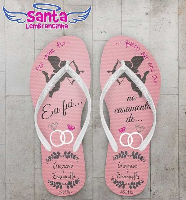 Chinelo Casamento Personalizado, COD 1056