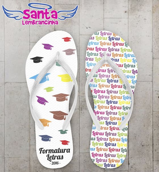 Chinelo Formatura Letras, Personalizado - COD 1889