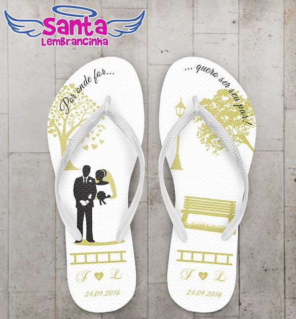 Chinelo Casamento Personalizado, COD 1285