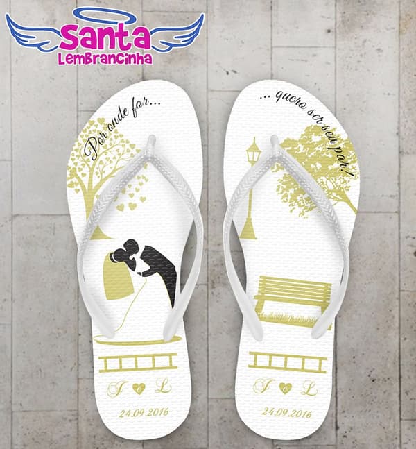 Chinelo Casamento Personalizado, COD 1284