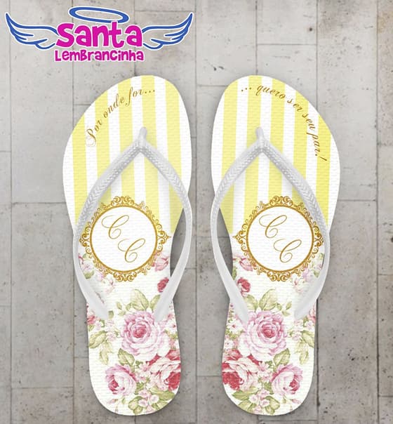 Chinelo Casamento Personalizado - COD 1836