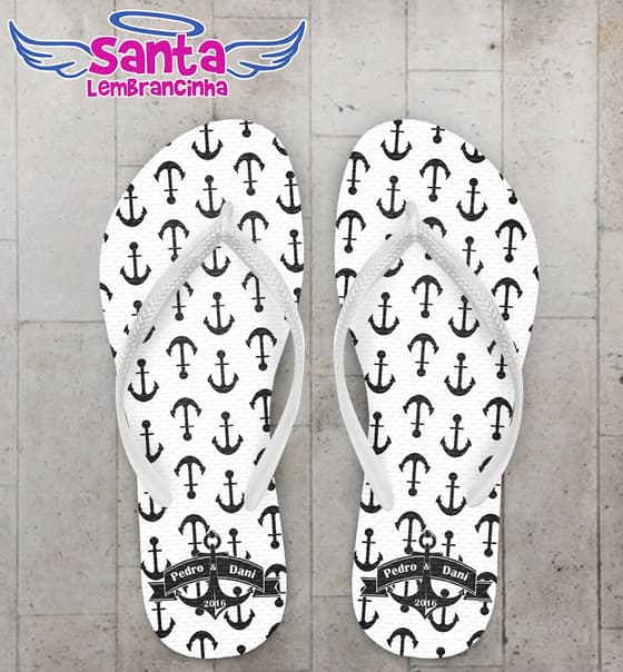 Chinelo Casamento Personalizado, Navy - COD 2124
