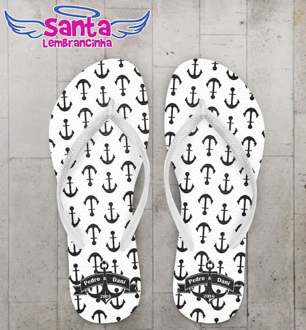 Chinelo Casamento Personalizado, Navy - COD 2124