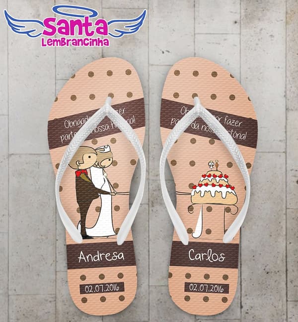 Chinelo Casamento Personalizado, COD 1278