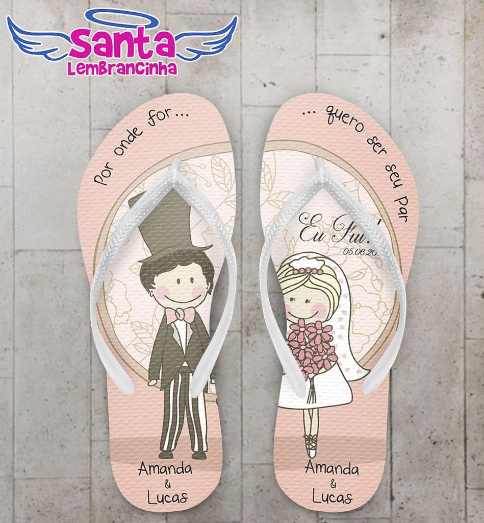 Chinelo Casamento Personalizado, COD 1276