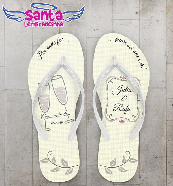Chinelo Casamento Personalizado, COD 1053