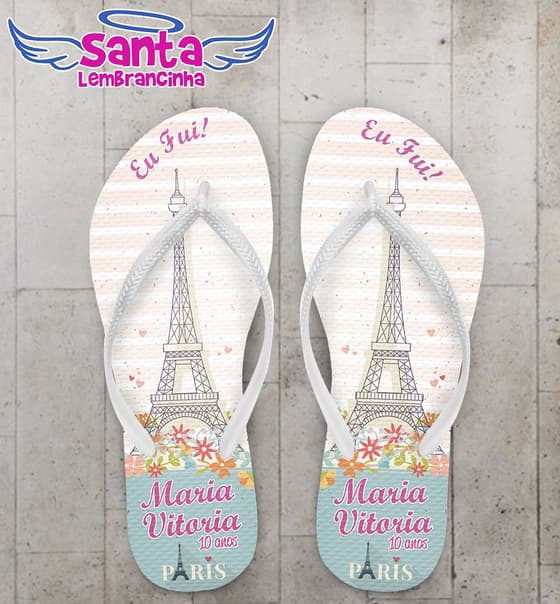Chinelo Paris Infantil Personalizado - COD 2396