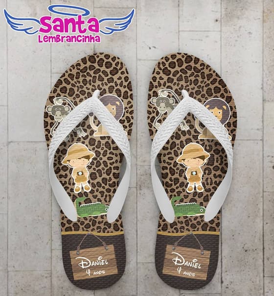 Chinelo Infantil Safari Personalizado - COD 2205