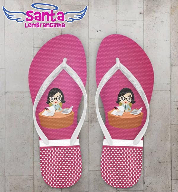 Chinelo Corporativo Secretária Personalizado - COD 2471