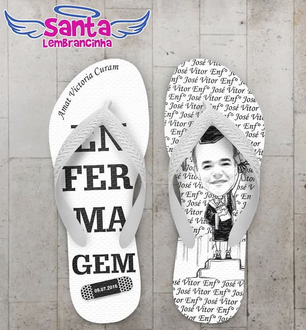 Chinelo Formatura Enfermagem Personalizado - COD 2631