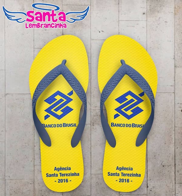 Chinelo Corporativo Banco do Brasil Personalizado - COD 2710