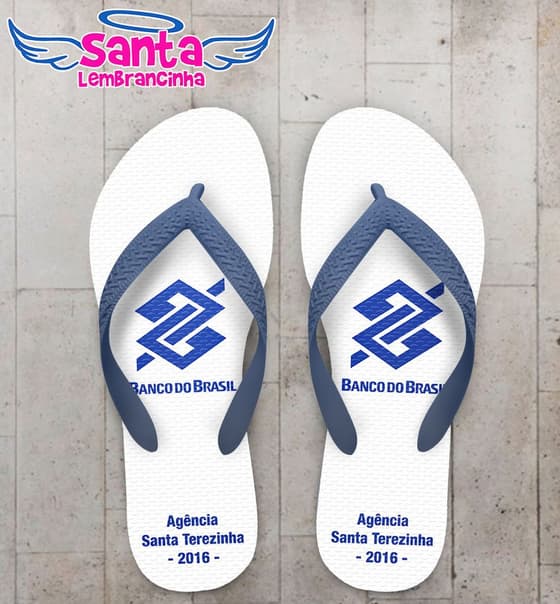 Chinelo Empresa Banco do Brasil Personalizado - COD 2711