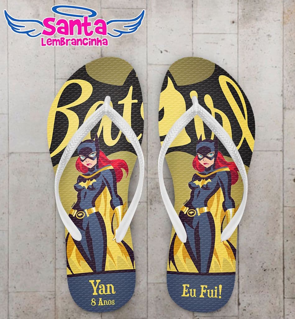Chinelo Infantil Batgirl Personalizado - COD 2130