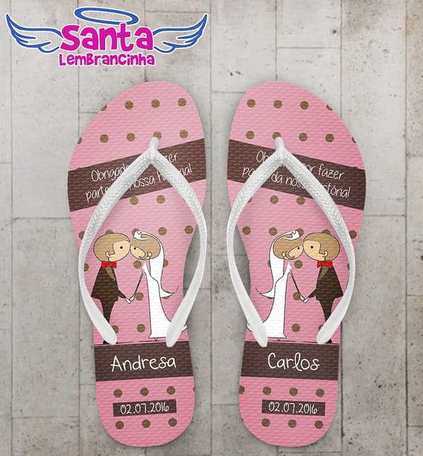 Chinelo Casamento Personalizado, COD 1277