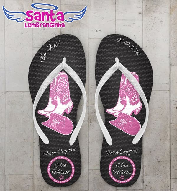 Chinelo Debutante Aniversário 15 Anos, Country Personalizado - COD 2326