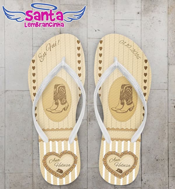 Chinelo Aniversário 15 Anos, Country Personalizado - COD 2325