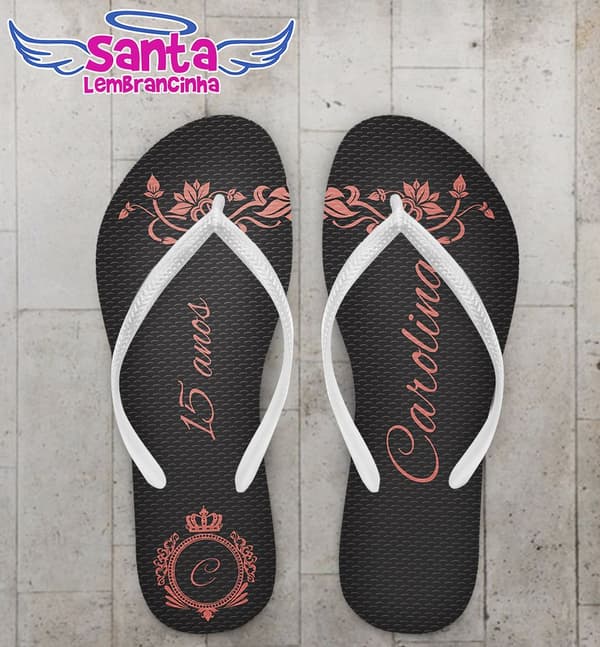 Chinelo Debutante Aniversário 15 Anos Personalizado - COD 2323