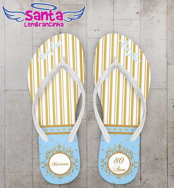 Chinelo Aniversário 80 Anos - COD 2319