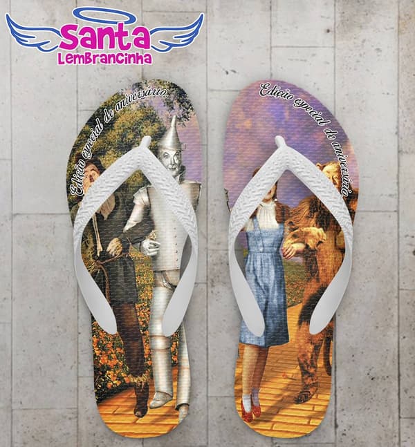 Chinelo Aniversário Infantil Mágico de OZ Personalizado - COD 2331
