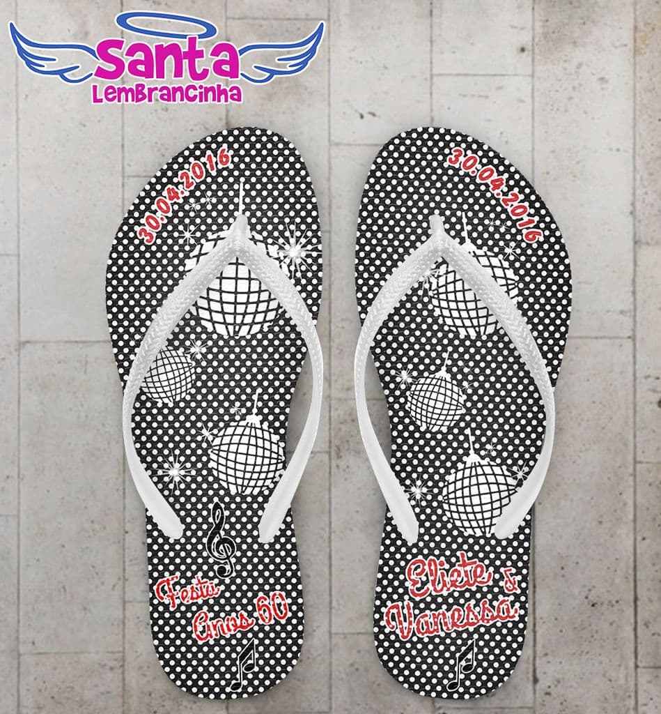 Chinelo Anos 60 Baile Personalizado - COD 2270
